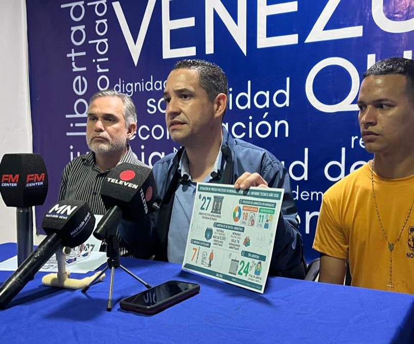 Aristimuño exige libertad plena para los 27 presos políticos que permanecen tras las rejas en Monagas